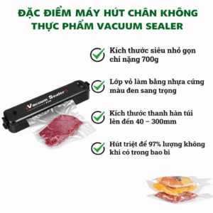 Máy Hút Chân Không Vacuum Sealer Mini - Hàng Chính Hãng